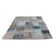 Blue and Grey Handmade Patchwork Carpet