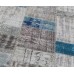 Blue and Grey Handmade Patchwork Carpet