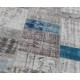 Blue and Grey Handmade Patchwork Carpet