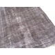 Grey Handmade Vintage Overdyed Turkish Carpet