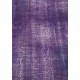 Purple Handmade Vintage Overdyed Turkish Carpet