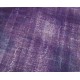 Purple Handmade Vintage Overdyed Turkish Carpet