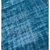 Blue Handmade Vintage Overdyed Turkish Carpet