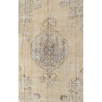 Multicolor Handmade Vintage Overdyed Turkish Carpet