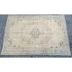 Beige Handmade Vintage Overdyed Turkish Carpet