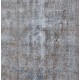 Grey Handmade Vintage Overdyed Turkish Carpet