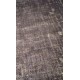 Black Handmade Vintage Overdyed Turkish Carpet