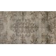 Grey Handmade Vintage Overdyed Turkish Carpet