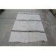 White Stripe Hemp Rug