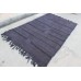 Black Stripe Hemp Rug