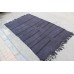 Black Stripe Hemp Rug