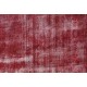 Red Handmade Vintage Overdyed Turkish Carpet