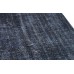 Black Handmade Vintage Overdyed Turkish Carpet