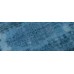 Blue Handmade Vintage Overdyed Turkish Carpet