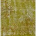 Yellow Handmade Vintage Overdyed Turkish Carpet