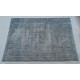 Grey Handmade Vintage Overdyed Turkish Carpet