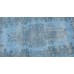 Blue Handmade Vintage Overdyed Turkish Carpet