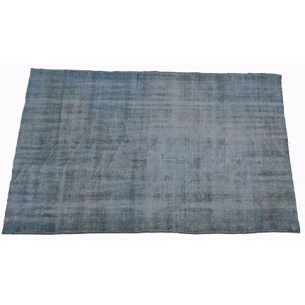 Grey Handmade Vintage Overdyed Turkish Carpet