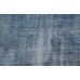 Blue Handmade Vintage Overdyed Turkish Carpet