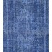 Blue Handmade Vintage Overdyed Turkish Carpet