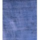 Blue Handmade Vintage Overdyed Turkish Carpet