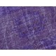  Purple Handmade Vintage Overdyed Turkish Carpet
