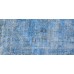 Blue Handmade Vintage Overdyed Turkish Carpet