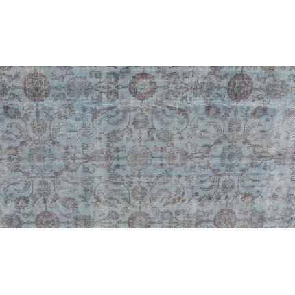 Grey Handmade Vintage Overdyed Turkish Carpet