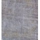 Grey Handmade Vintage Overdyed Turkish Carpet