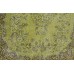 Yellow Handmade Vintage Overdyed Turkish Carpet