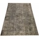 Grey Handmade Vintage Overdyed Turkish Carpet