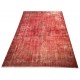 Red Handmade Vintage Overdyed Turkish Carpet