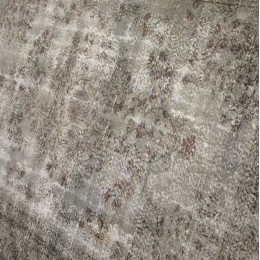 Grey Handmade Vintage Overdyed Turkish Carpet