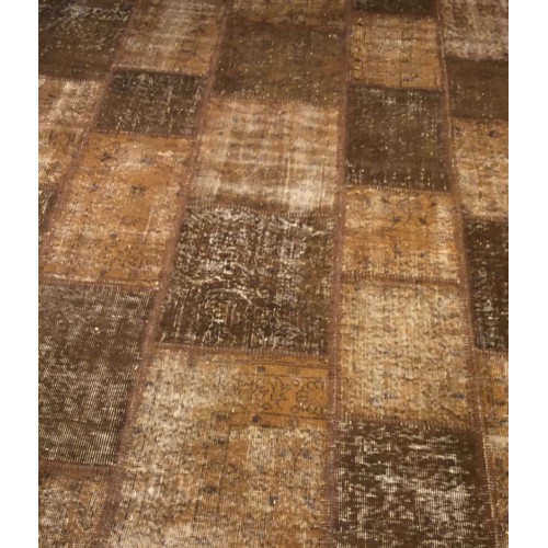 Brown Handmade Patchwork Carpet 6m2