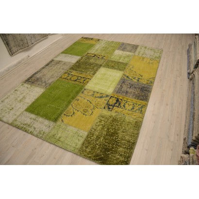  Green Handmade Patchwork Carpet